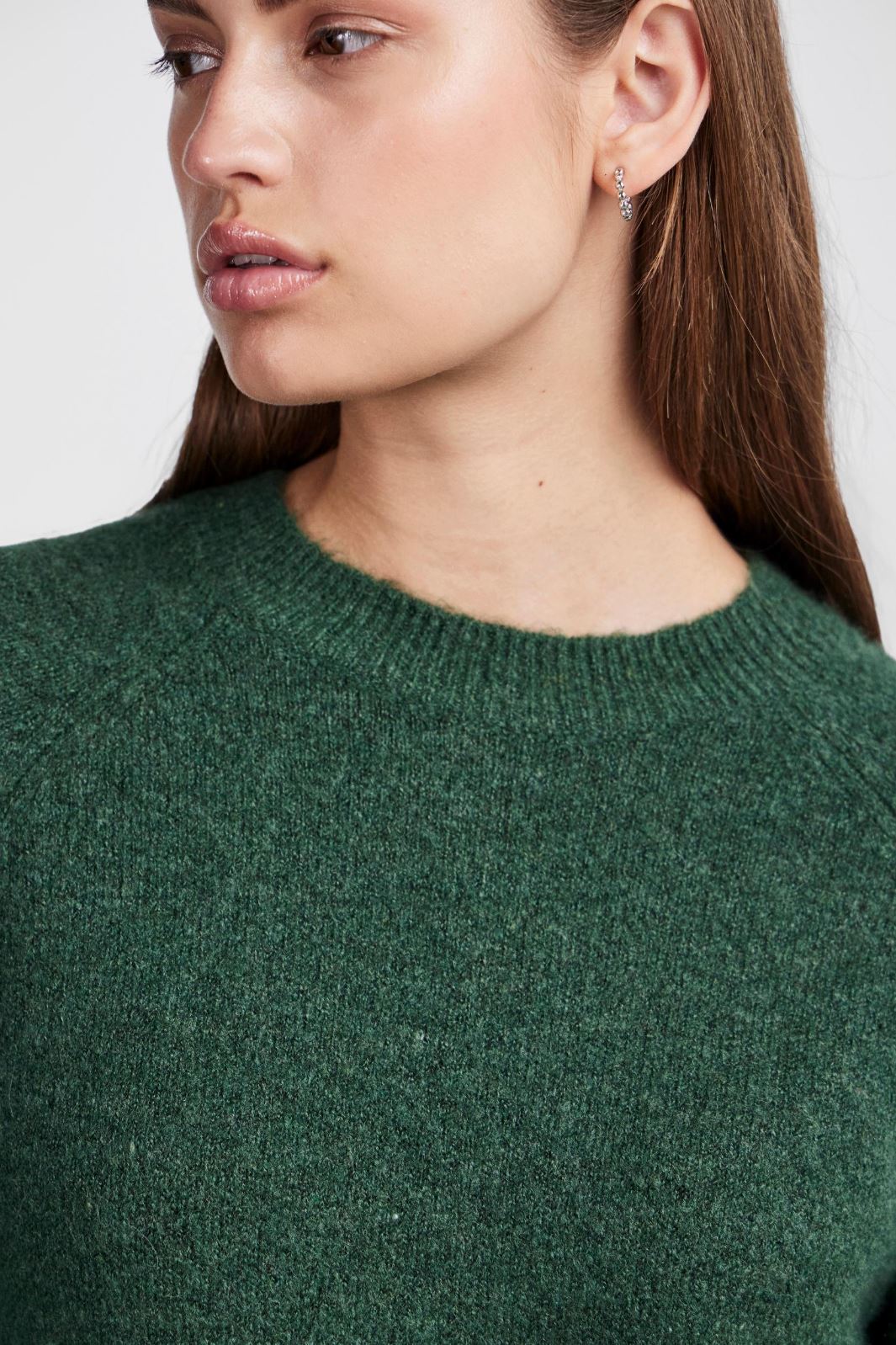 Pieces Pcjuliana Ls O-Neck Knit 4250857 trekking green