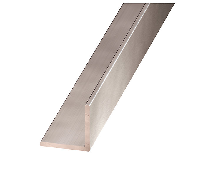 Cornière alu anodisé coloris inox 15 x 15 mm, 2 m