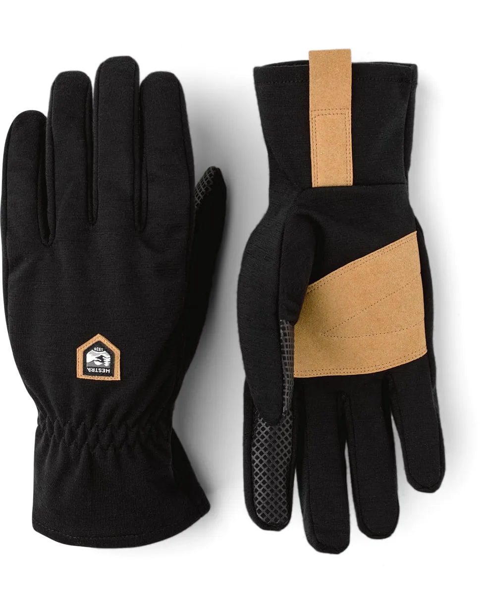 Hestra Merino Windwool Liner - 5 Finger Black
