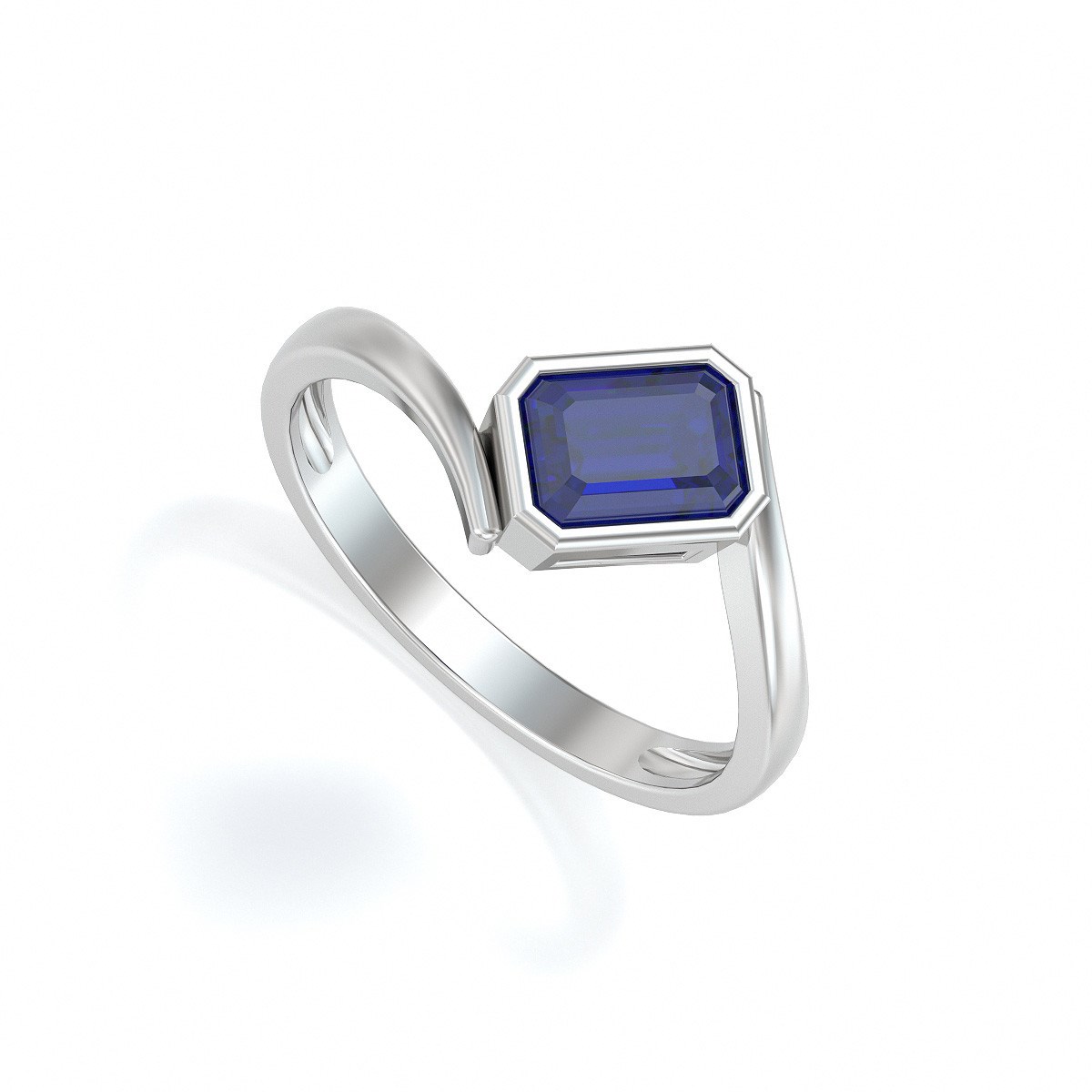 Bague Saphir sur Argent 925 2.26grs