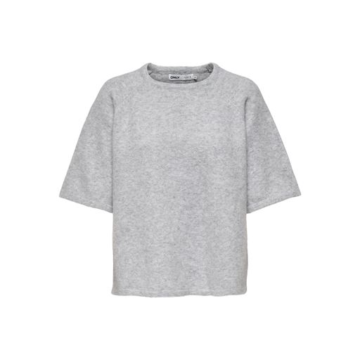 ONLY Ella Kortærmet Striktrøje, Light Grey Melange, XL