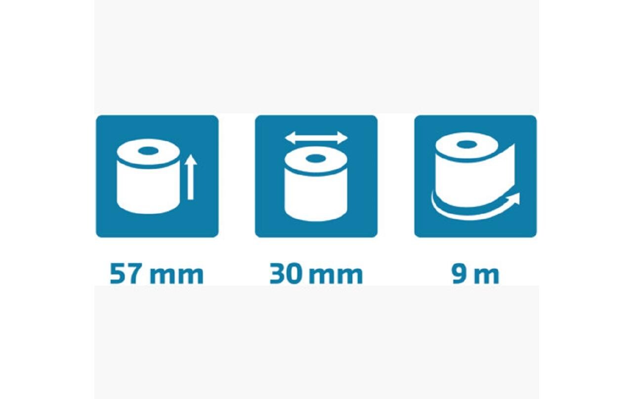 Thermo-Papierrolle Safe Contact 57 mm, 20 StückSpule für Bankkartentickets