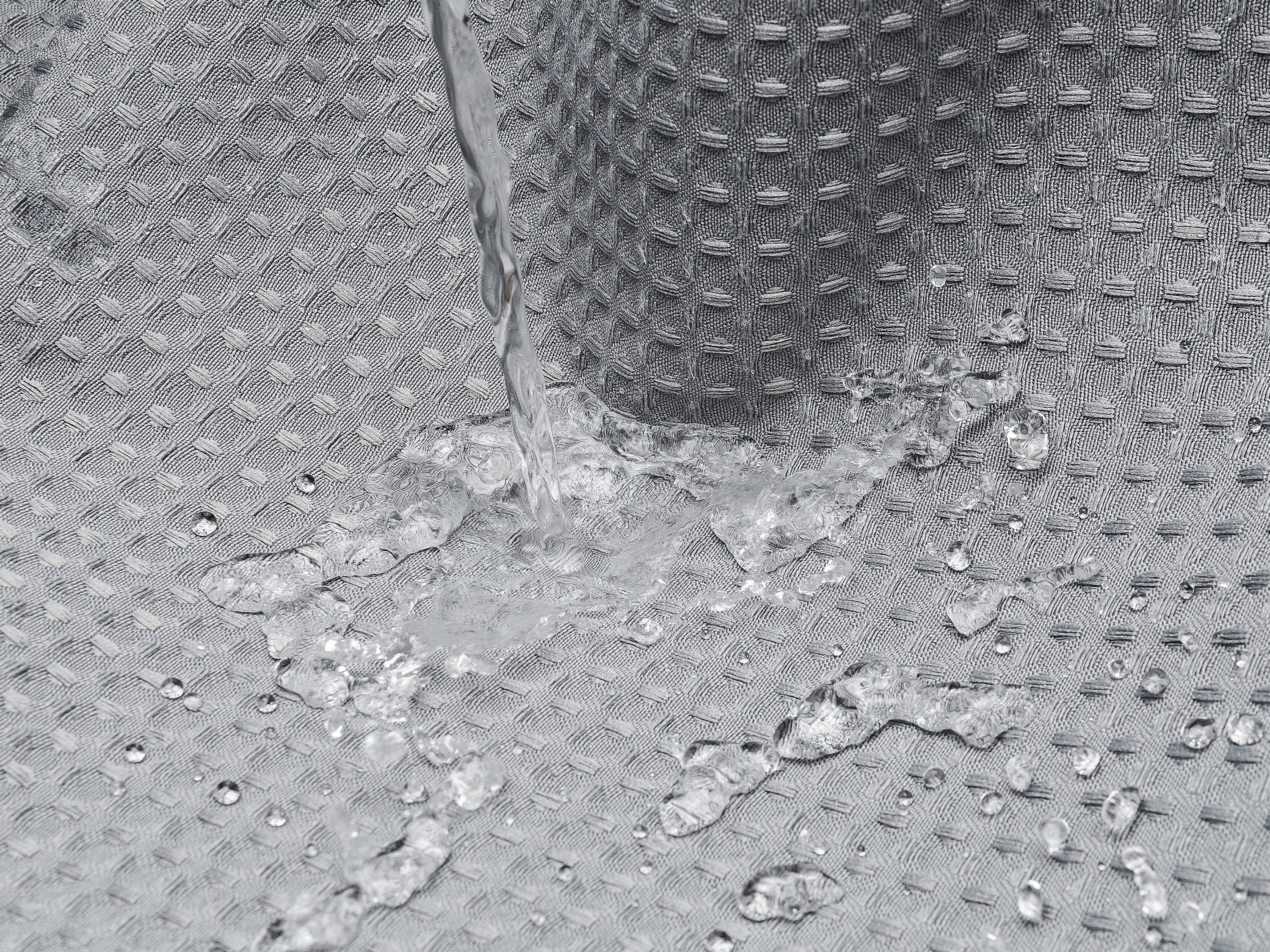 Duschvorhang 182 x 182 cm Waffel grau