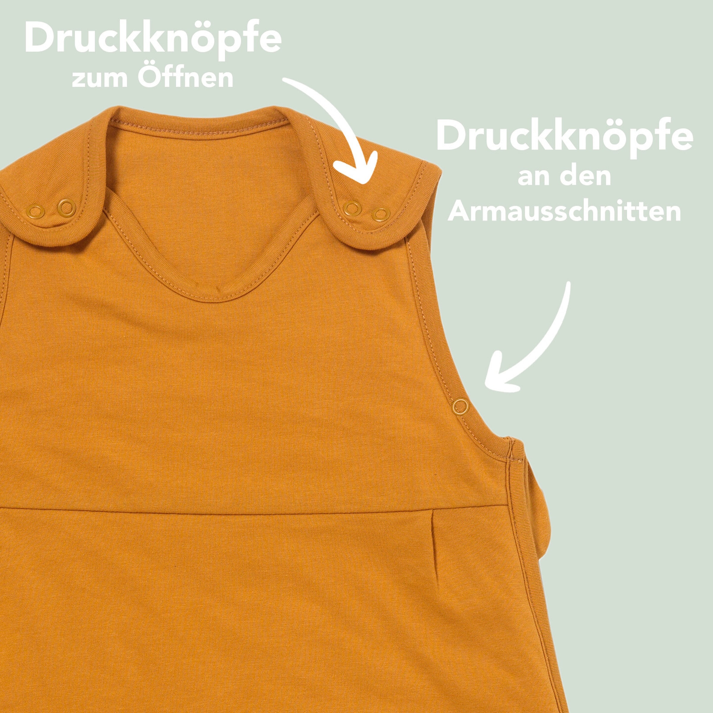 schlummersack Schlafsack ohne Füßen 1.0 Tog Safran