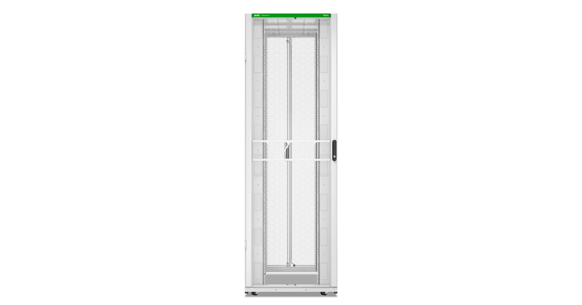 APCNetShelter SX AR3388W2, Gen 2, 52U server rack  (Wit/groen, 2436H x 800B x 1200D mm, met zijkanten)