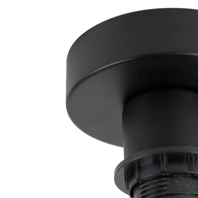 Plafondlamp mat zwart zonder kap - Combi