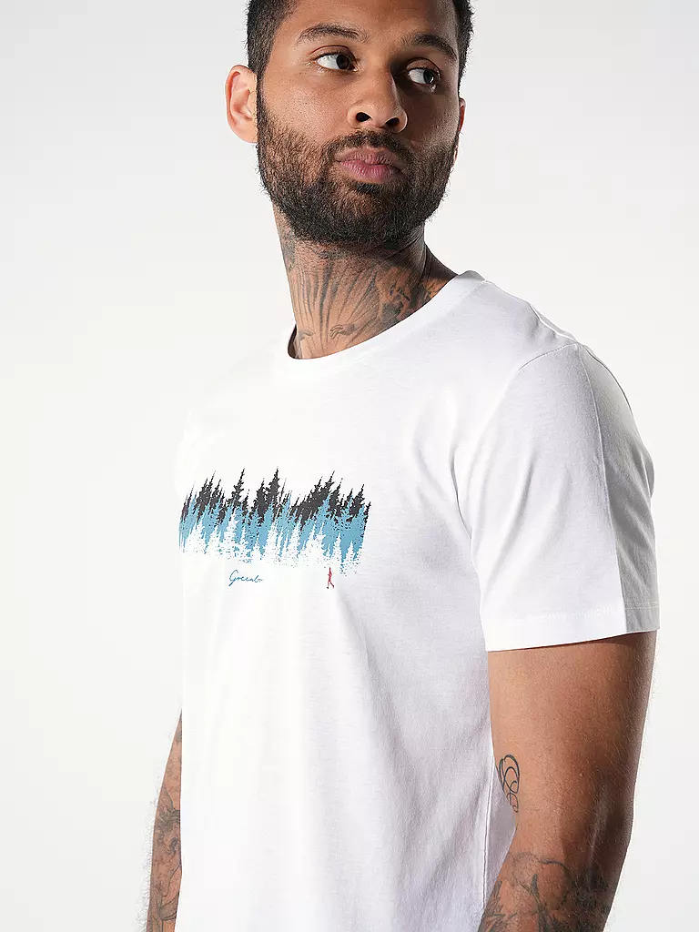 GREENBOMB T-Shirt GUIDE NATURE FOREST RUN weiss