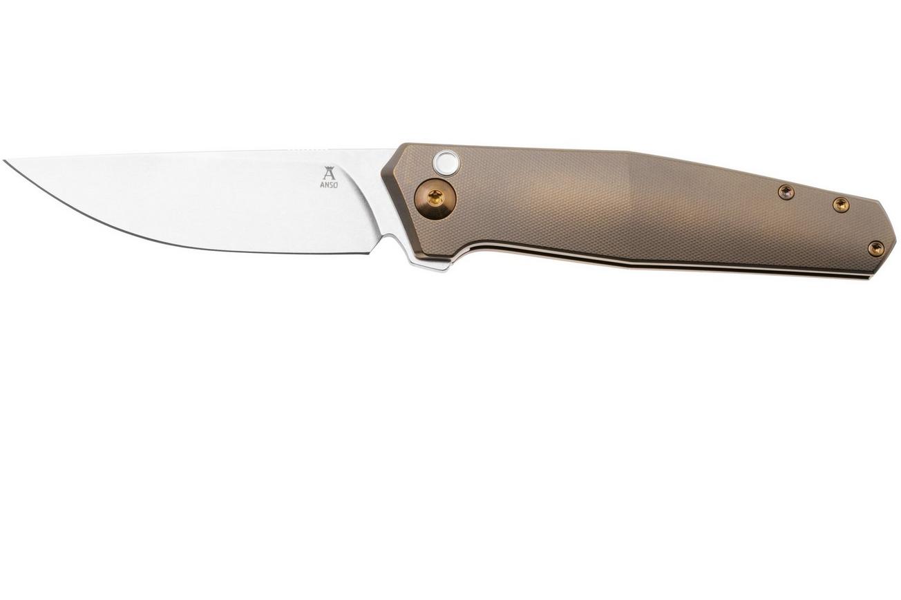 Ansø of Denmark Toko TOKO-AM-AM, Stonewashed RWL34, Amber Titanium zakmes, Jens Ansø design