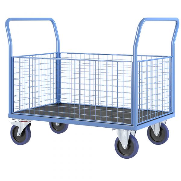 Eurokraftpro Carro de Plataforma Grades, Cxl Das Superfícies de Carga 1200 X 750 mm, Completamente Elástico Azul Claro Ral 5012 - M16873231-693403