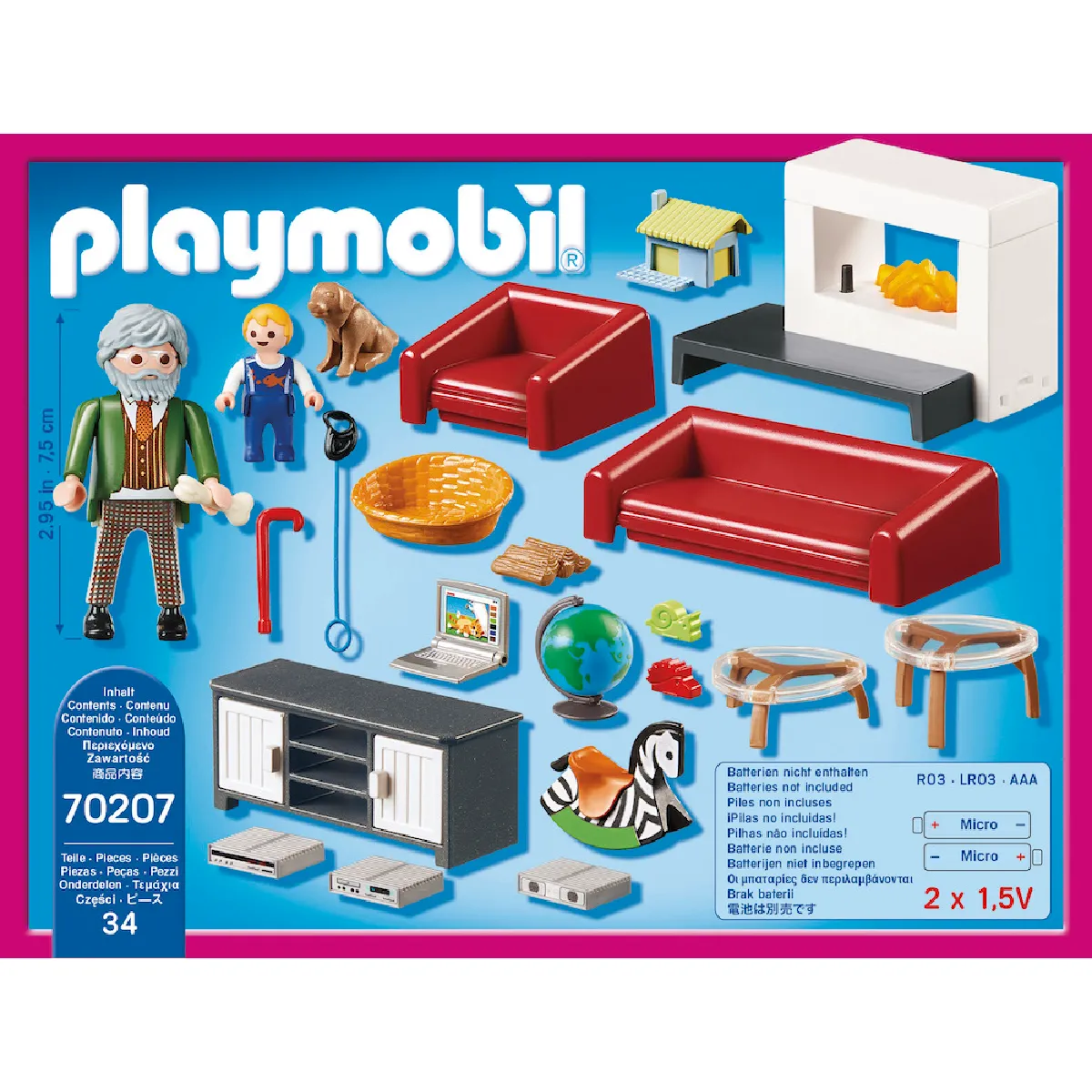 Playmobil® PLaymobil 70207 Salon avec Cheminée