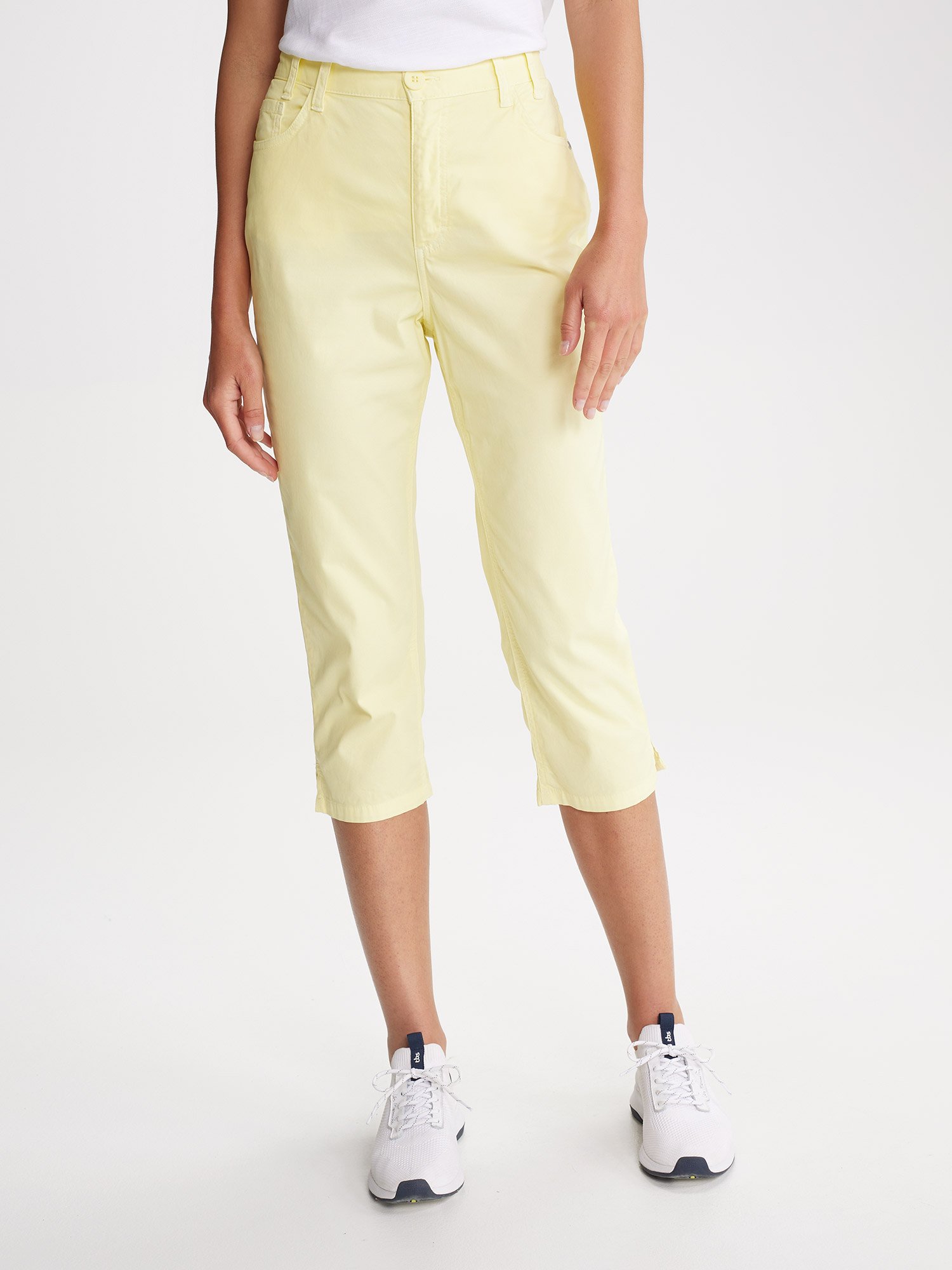 Corsaire Femme Ceinture Elastiquée Jaune