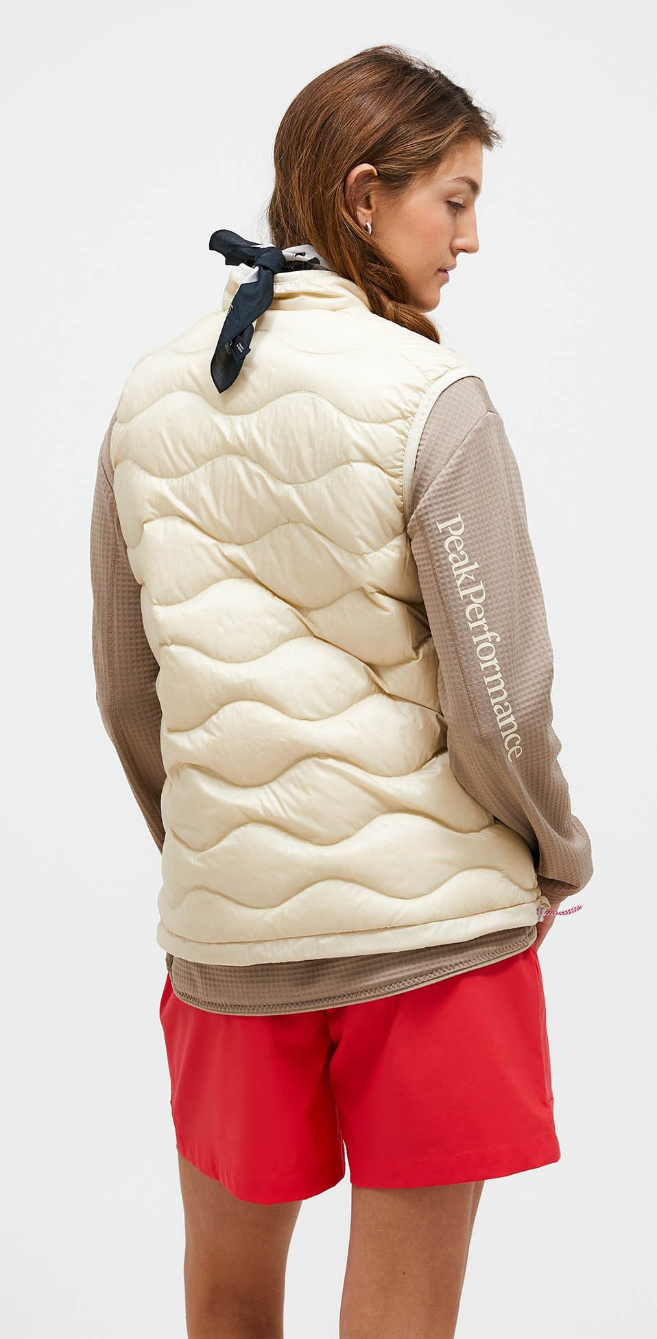 Helium Utility Down Vest Dame Sand Fog/Sunny Adventure