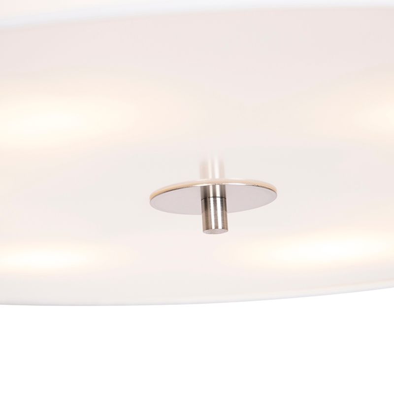 Landelijke plafondlamp wit 70 cm - Drum