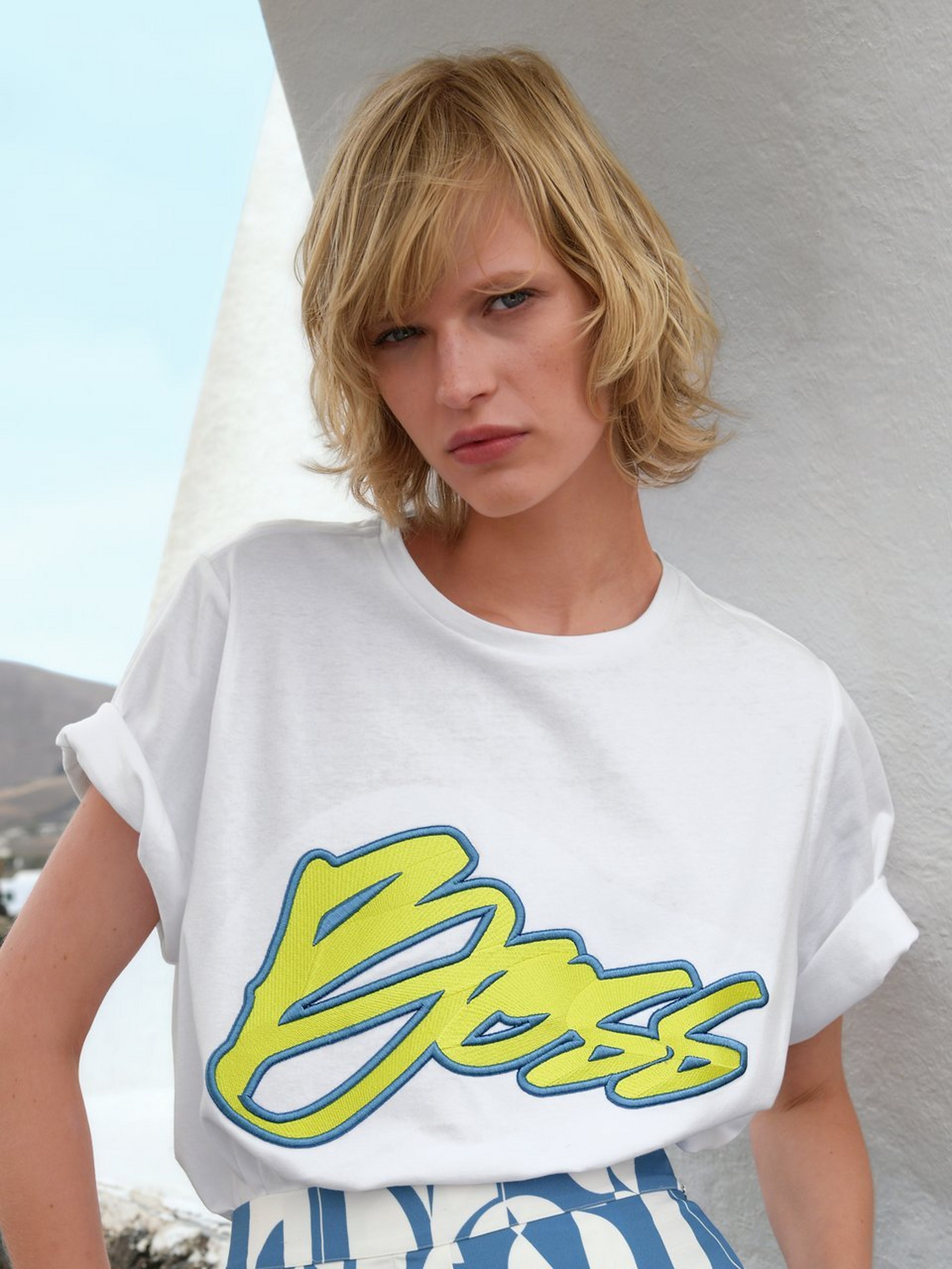 Rundhals-Shirt im Oversized-Style