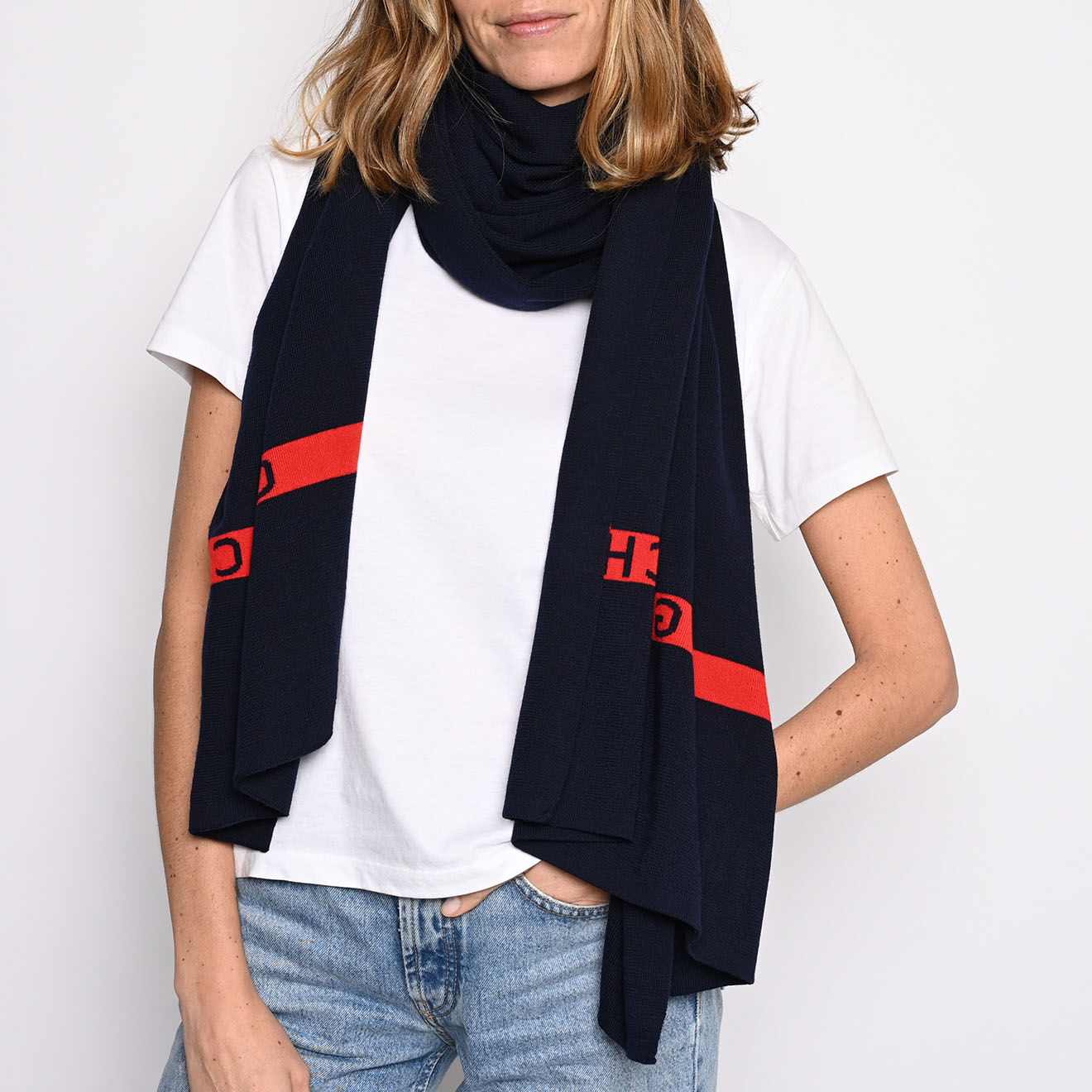 Givenchy Echarpe en Laine bleue - Neuf sans étiquette - 200x35 cm