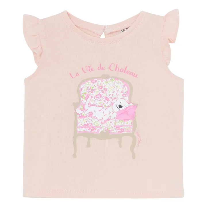Bonton T-Shirt Volants Tika Coton Bio | Rose