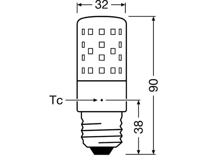 OSRAM Lampe Special T Slim DIM, E27, 7.3W, 2700 K, Warmweis Dimmbare schlanke LED-Lampe