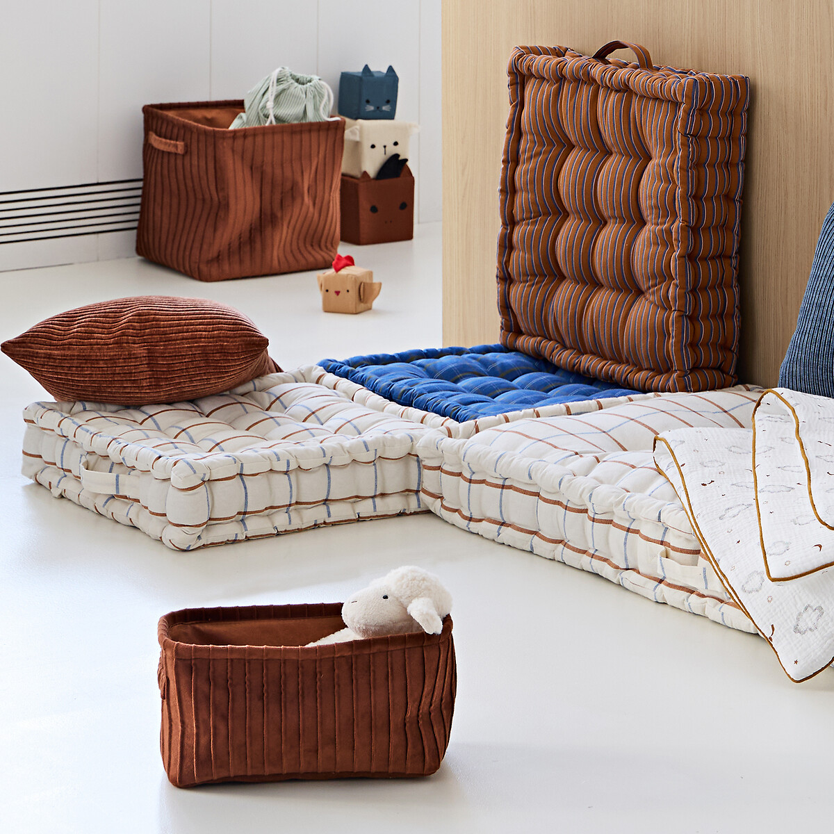 LA REDOUTE INTERIEURS<br>Cesto em veludo plissado, Velvetas