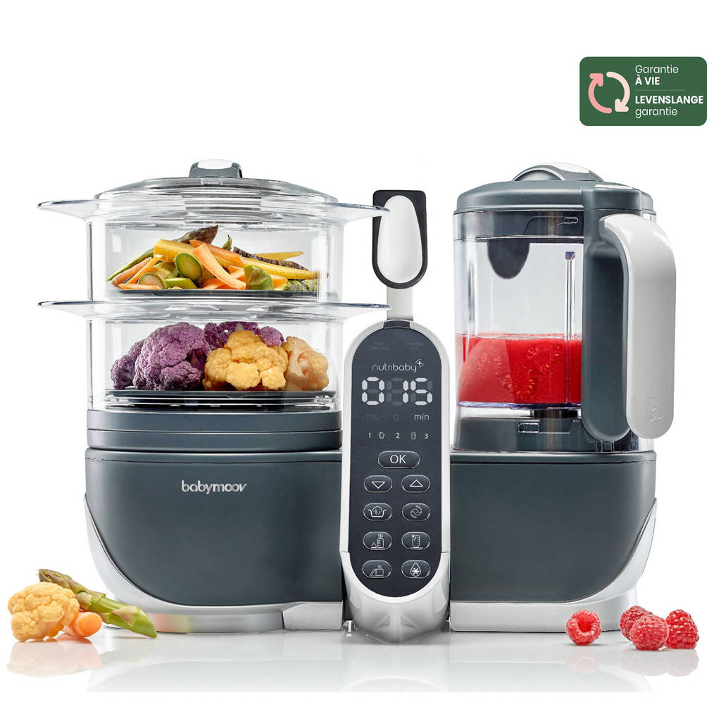 Nutribaby(+) stoomkoker en blender industrial grey