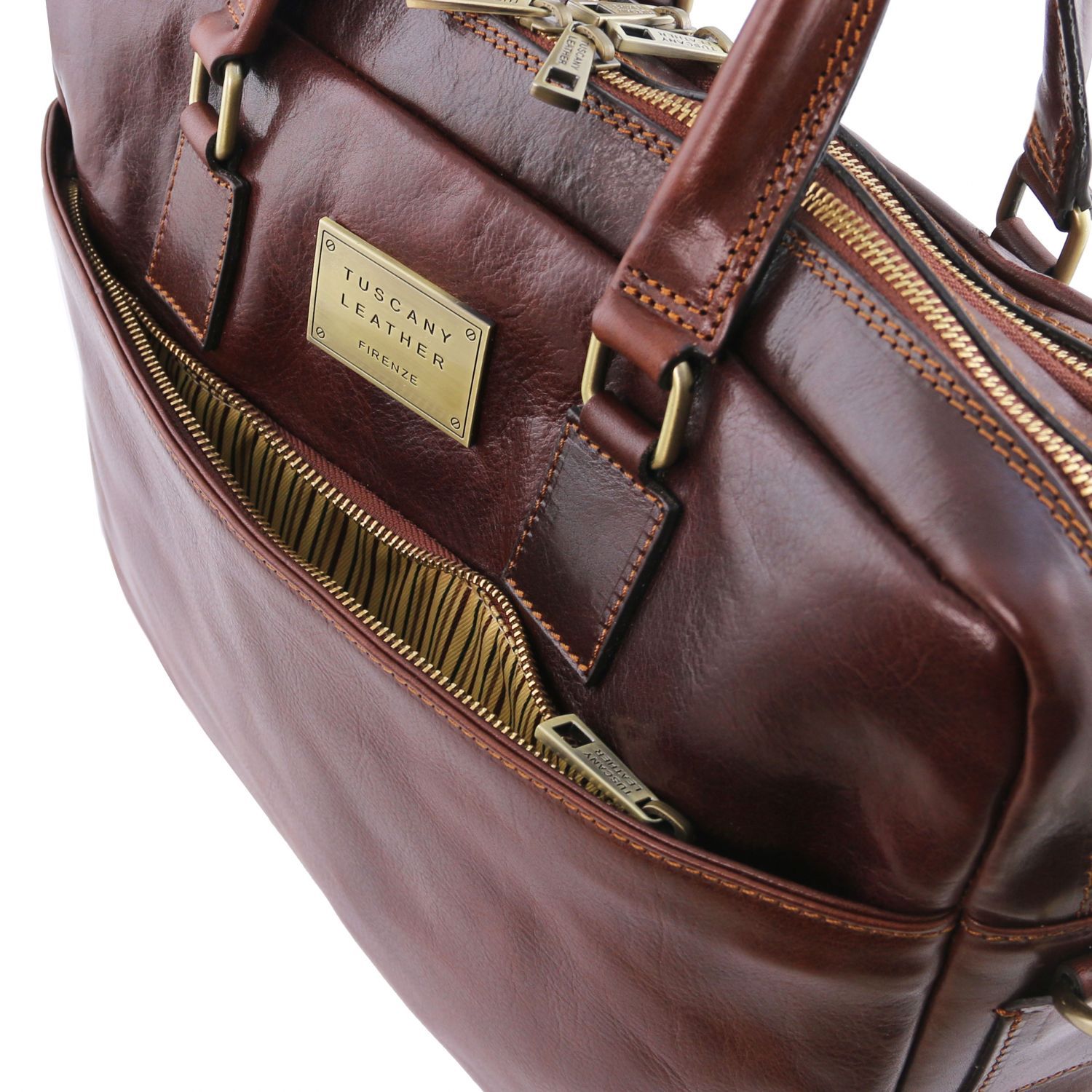 TL141894 – Urbino – leren laptop Aktetas 2 compartments with front pocket