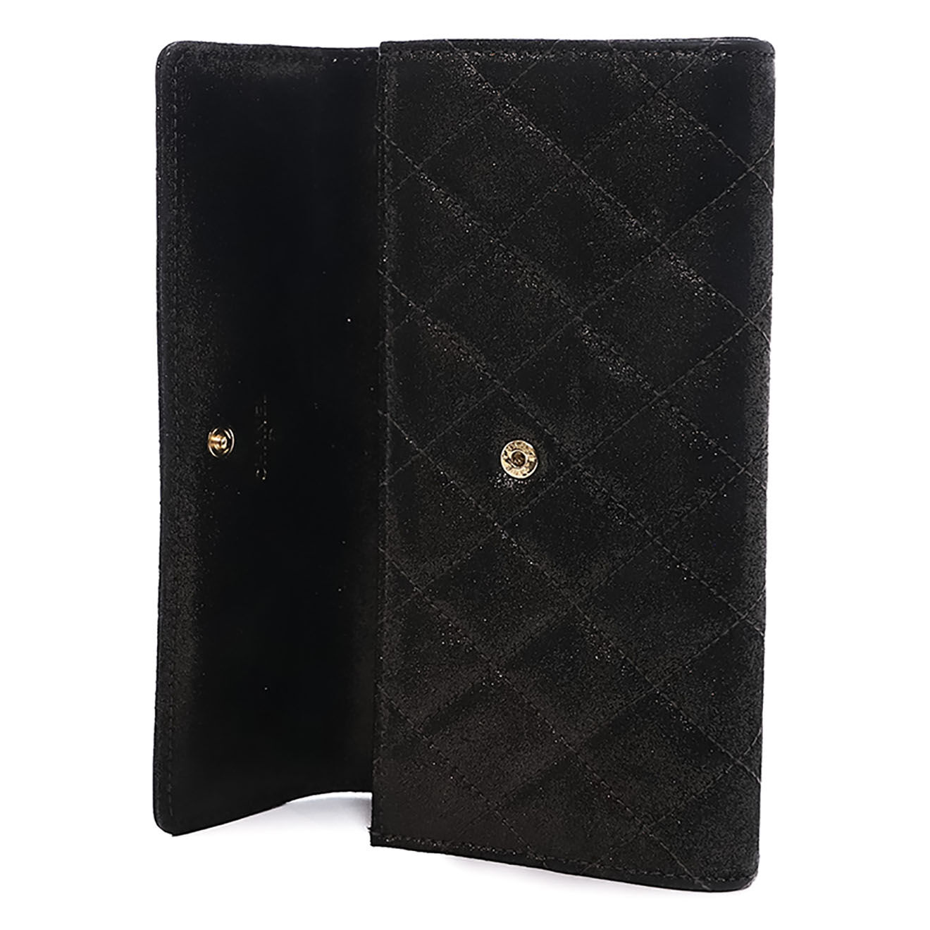 Chanel Portefeuille en Cuir métallisé marron - Très bon état - 19x10 cm
