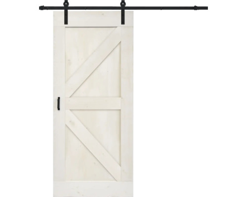 Pertura schuifdeur complete set Yorick British Vintage wit 950x2150 mm incl. looprail met rol, krukset