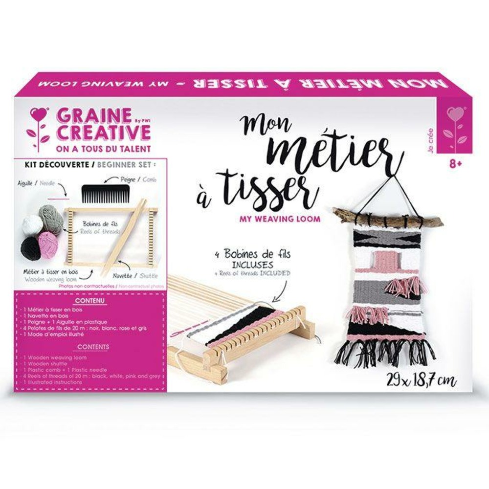 Coffret mon métier à tisser - 29 x 18,7 cm
