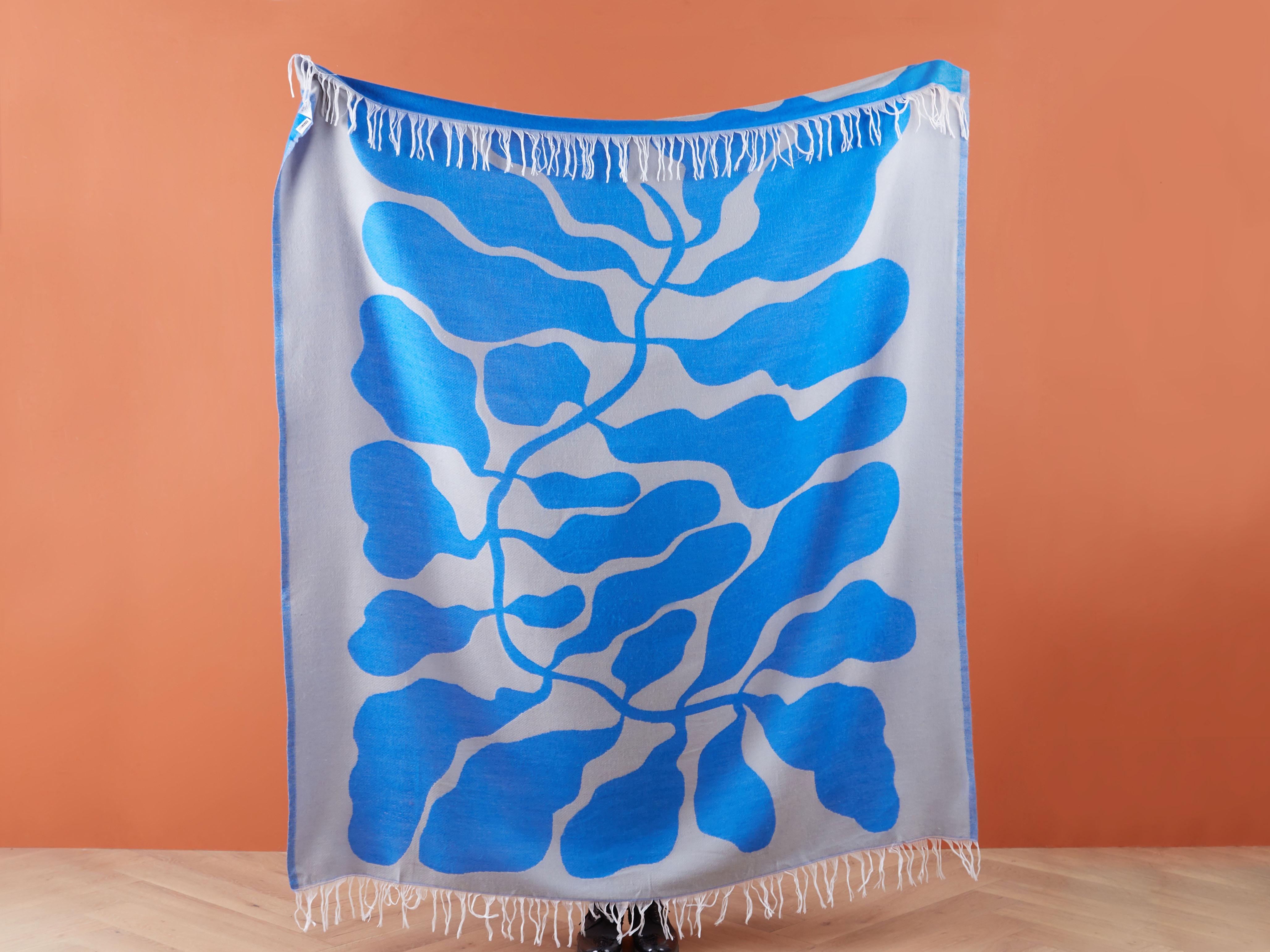 Plaid KIHUN Stof 130 x 170 cm Blauw