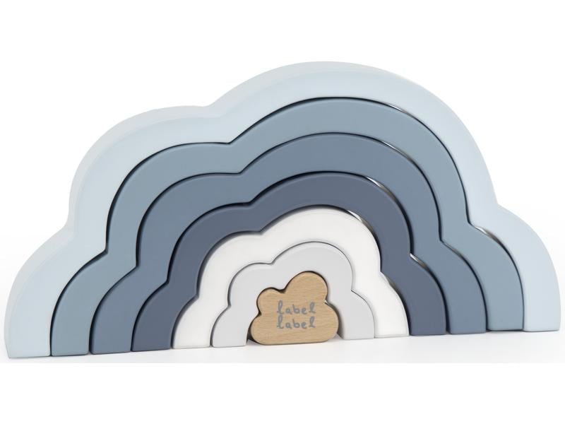 Label Label Steckspiel Regenbogen Blau Regenbogen-Puzzle aus Holz