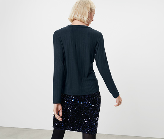 Langarmshirt, dunkelblau