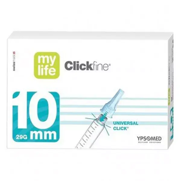 Agulha Ypsomed MyLife ClickFine 29G 10mm 100 unidades