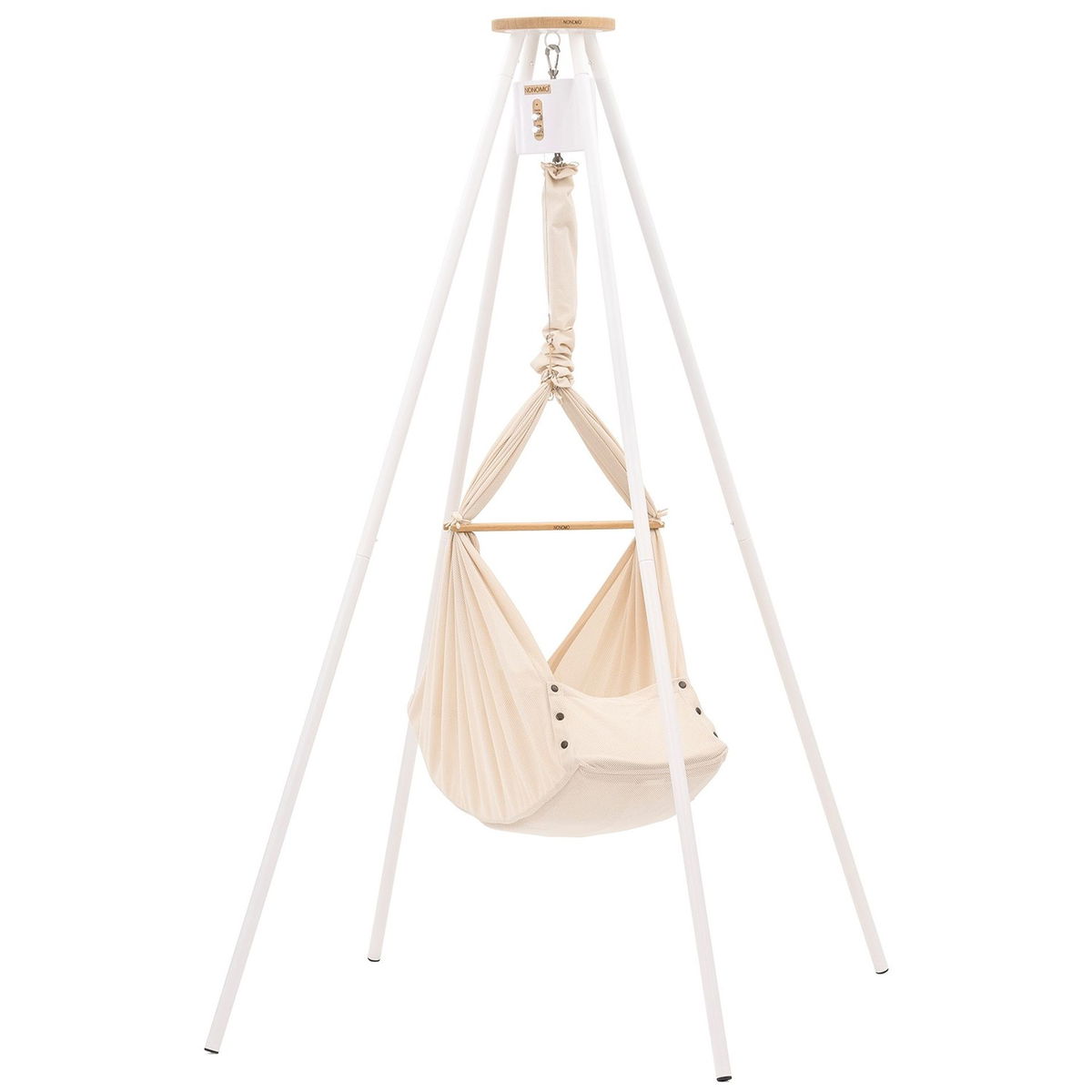 NonomoNonomo   Federwiege mit Move weiss und Tipi weiss almond