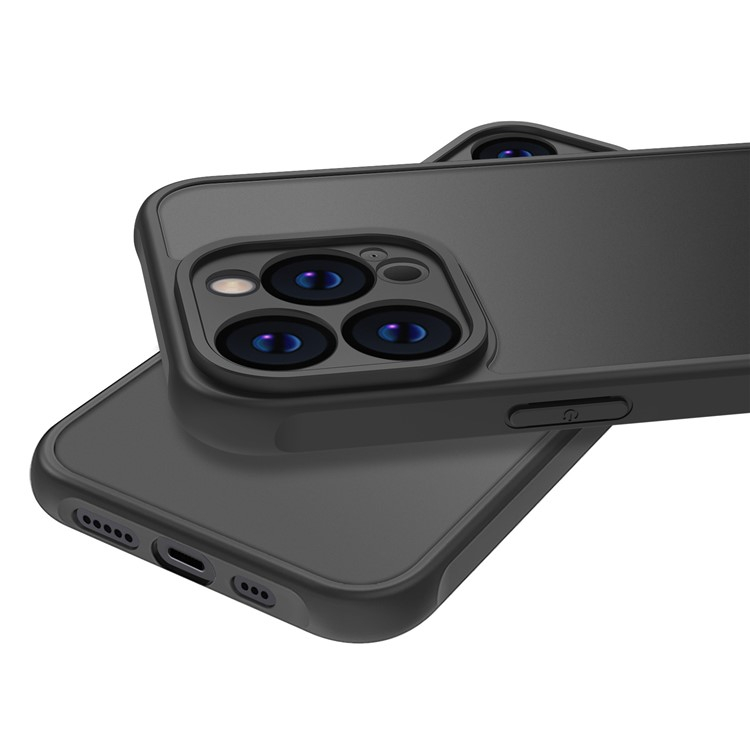 iPhone 16 Pro Max Gummi Case Hülle mit Kameraschutz - Schwarz (Matt)