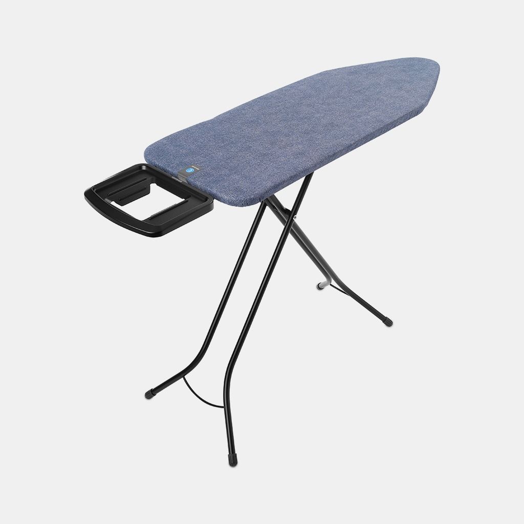 Strijkplank C, 124x45 cm, solide strijkerhouder SSIR - Denim Blue