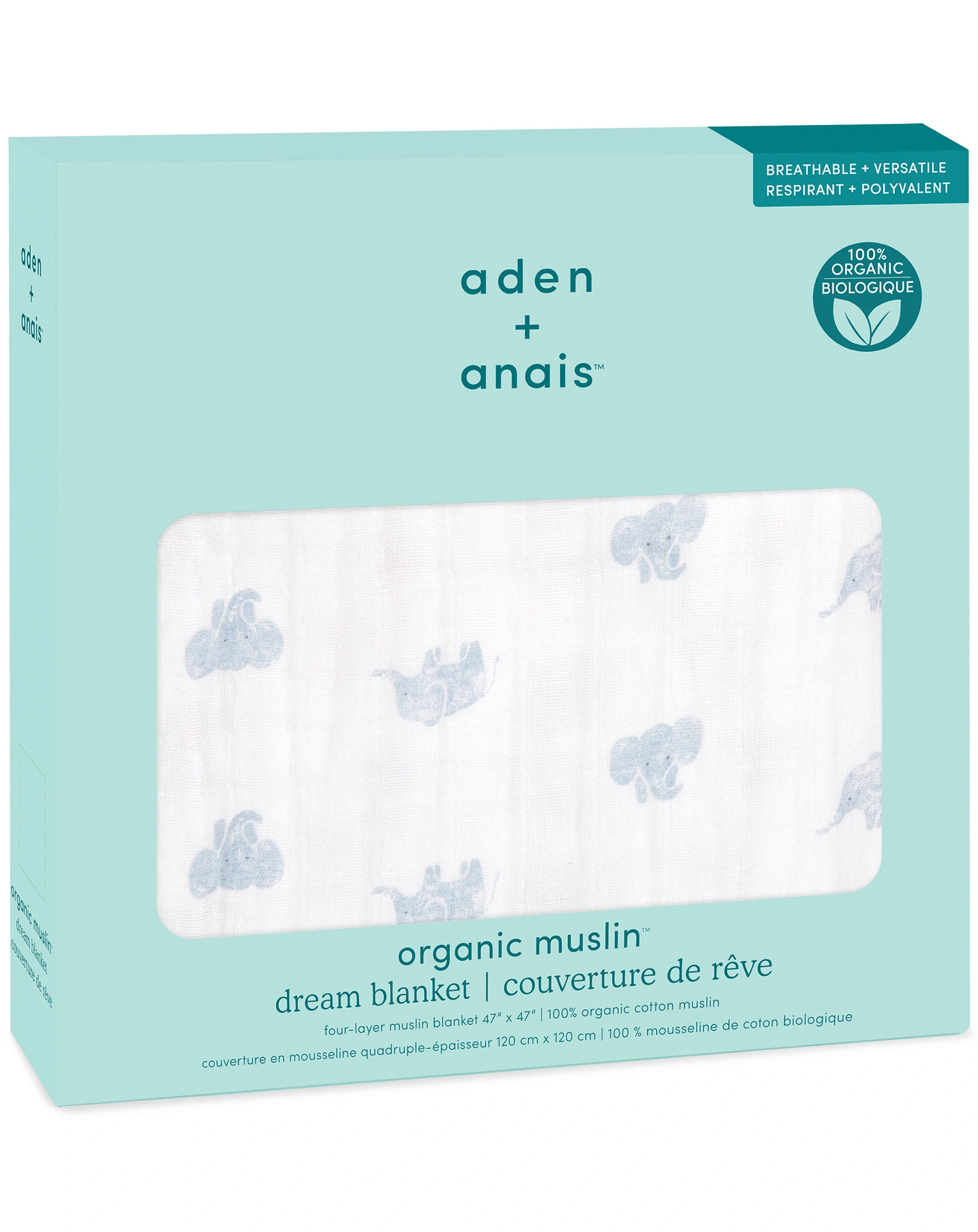 Babydecke DREAM - ANIMAL KINGDOM (120x120) aus Musselin