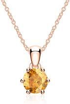 14 karaat roségouden ketting met Citrien