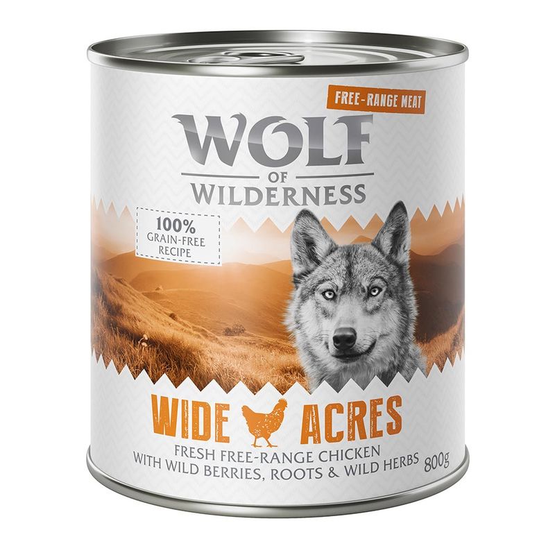 Wolf of Wilderness Free Range 24 x 800 g pour chien