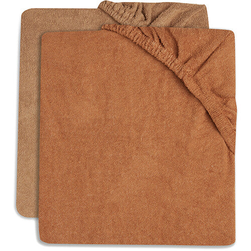 Jollein hoezen verschoonkussen badstof 70x50 cm - caramel-biscuit - 2st