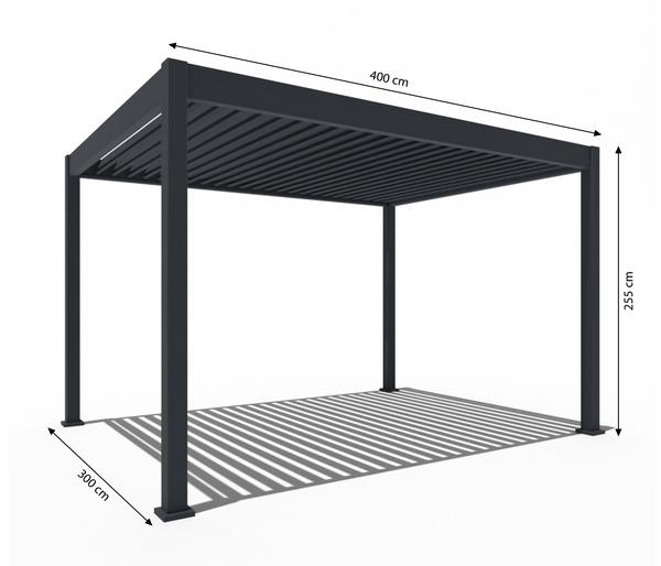 Weide Pergola LED E-Deluxe 3x4, ca.