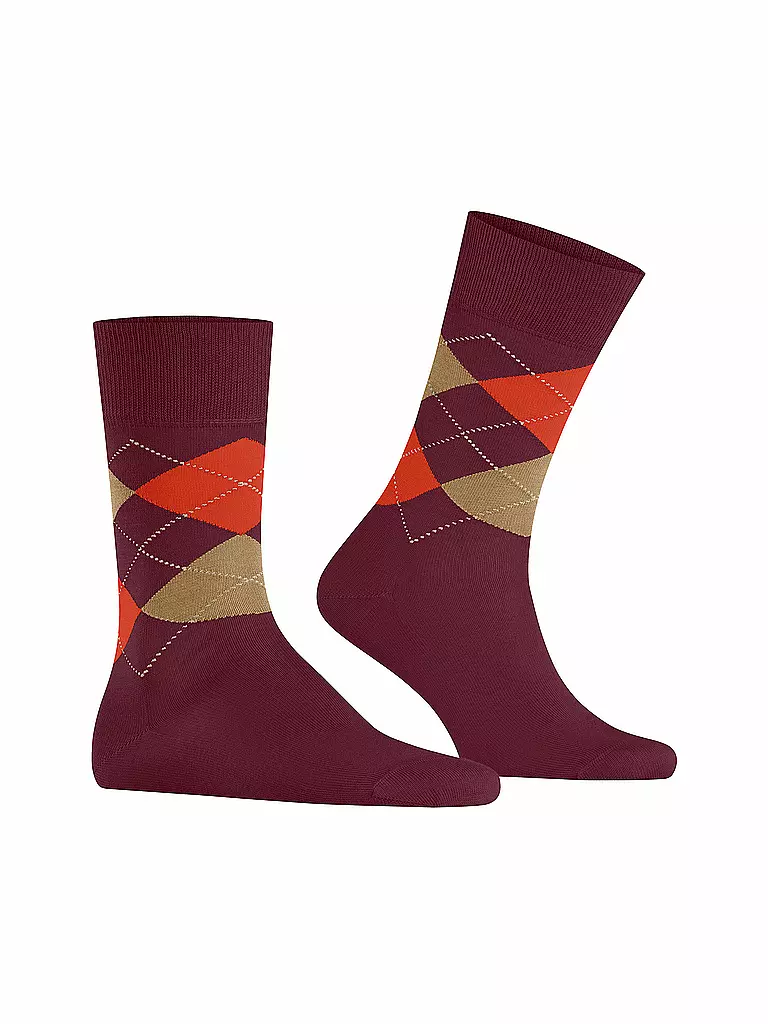 BURLINGTON Herren Socken MANCHESTER burgund  dunkelrot