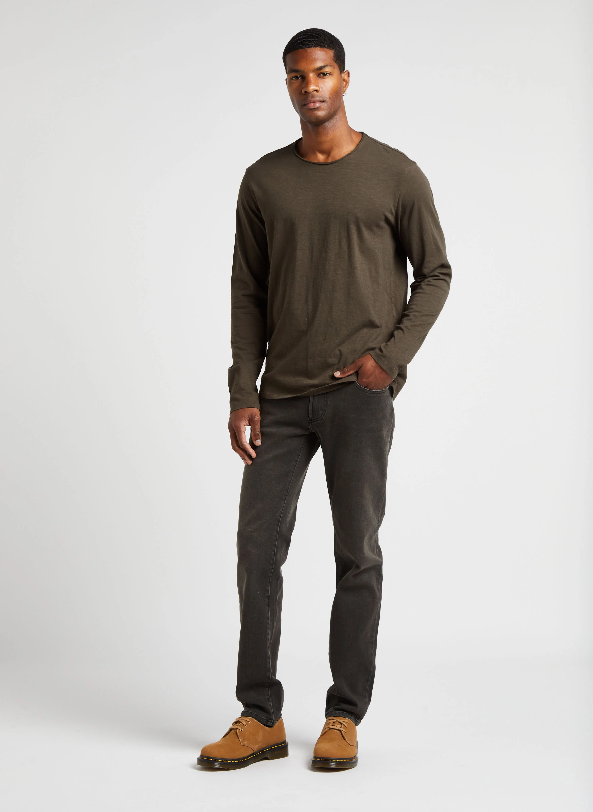 Jean slim en coton mélangé | Gris