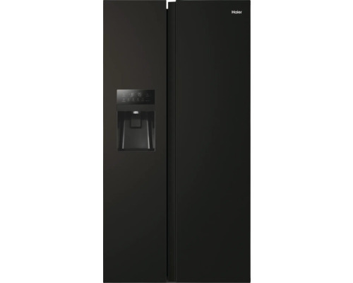 HAIER HSR5918DIPB Side-by-Side koelkast, BxHxD 90,8 x 177,5 x 65,9 cm, koelvak 333 l, vriesvak 178 l, zwart