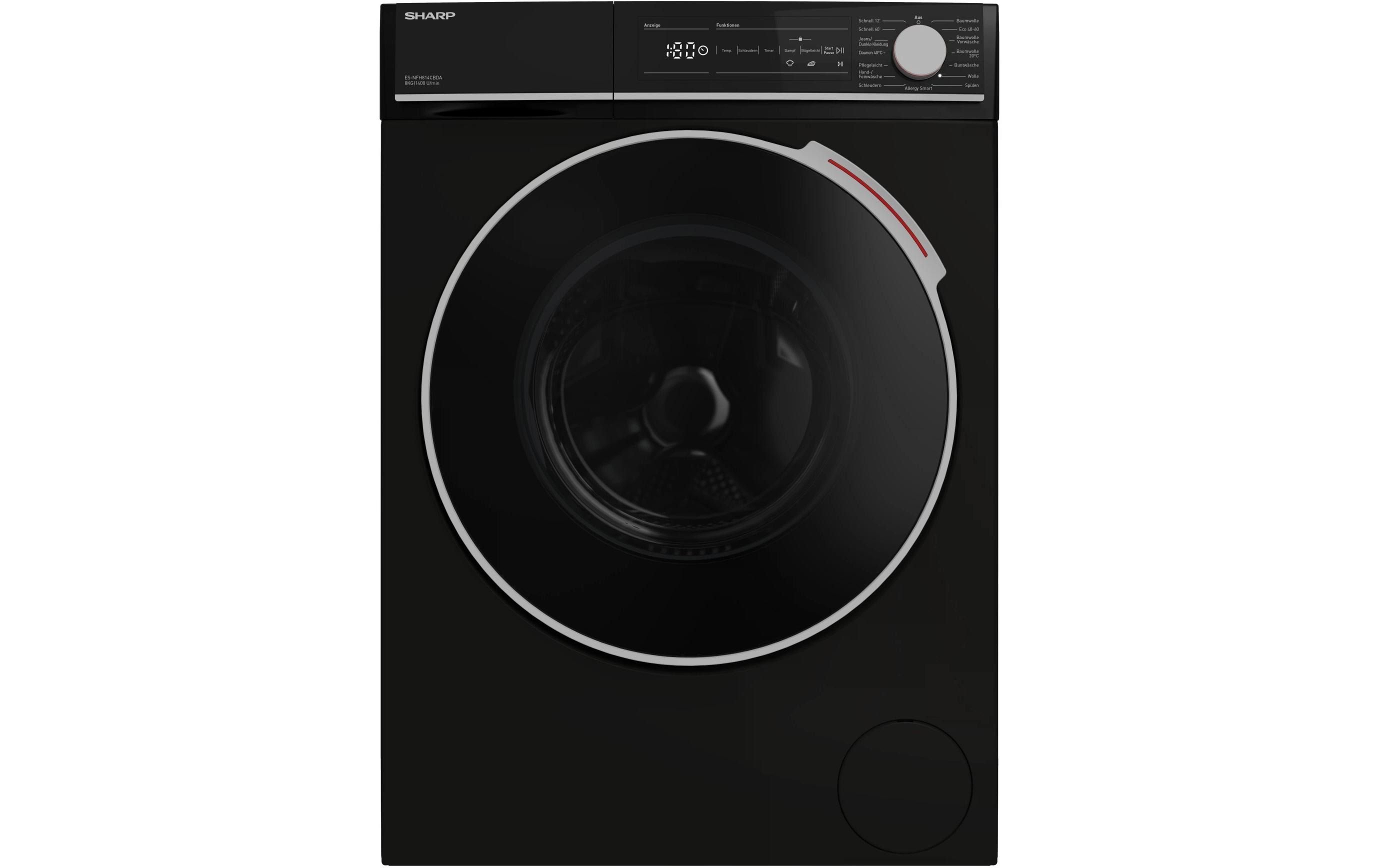 Waschmaschine ES-NFH814CBDA-DE Links<br>Frontloader mit 8 kg Ladekapazität