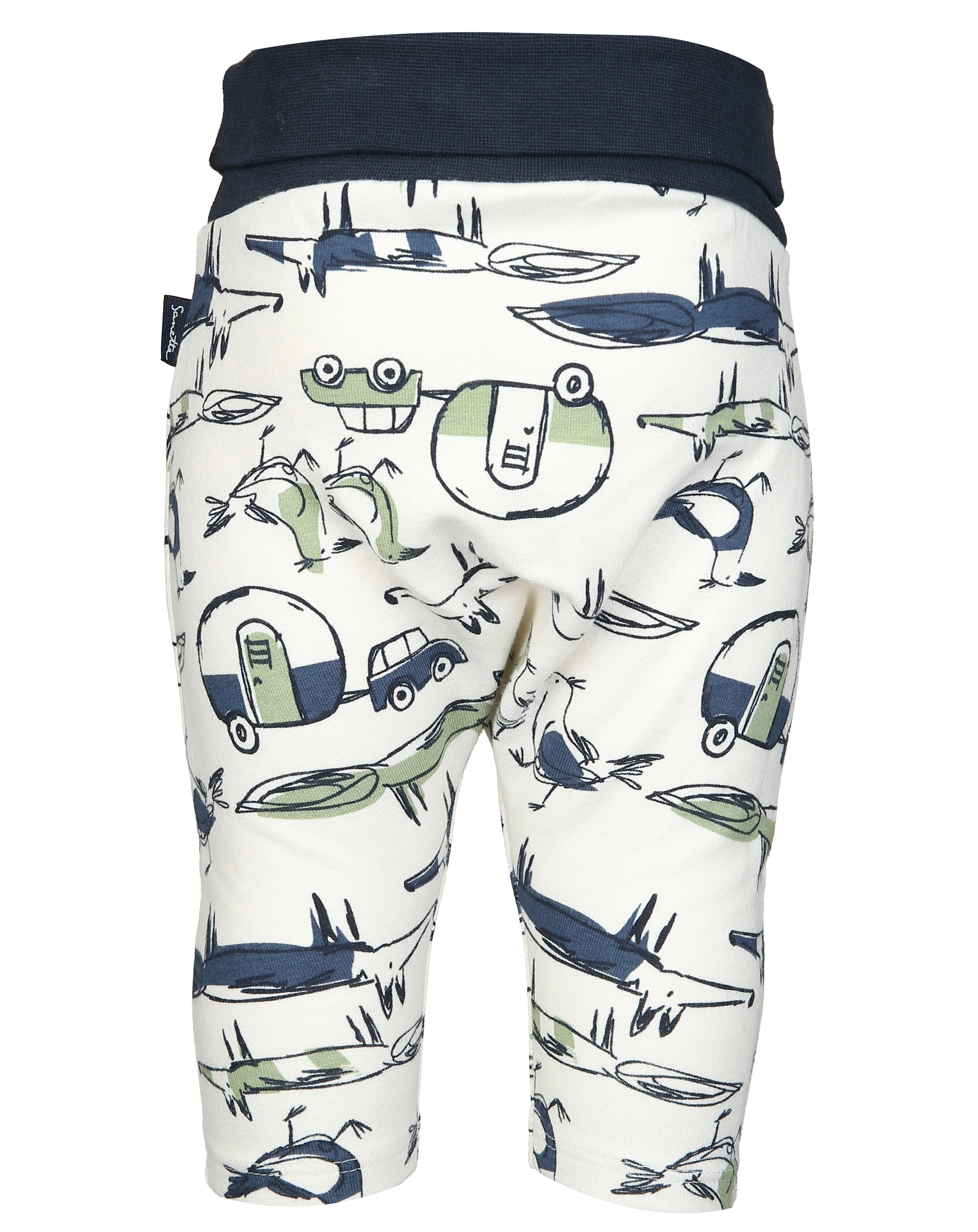 Schlupfhose CARAVAN AOP in white whisper