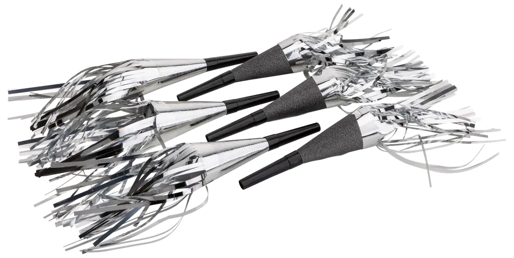 Tudehorn 14 cm 6-pak assorterede farver