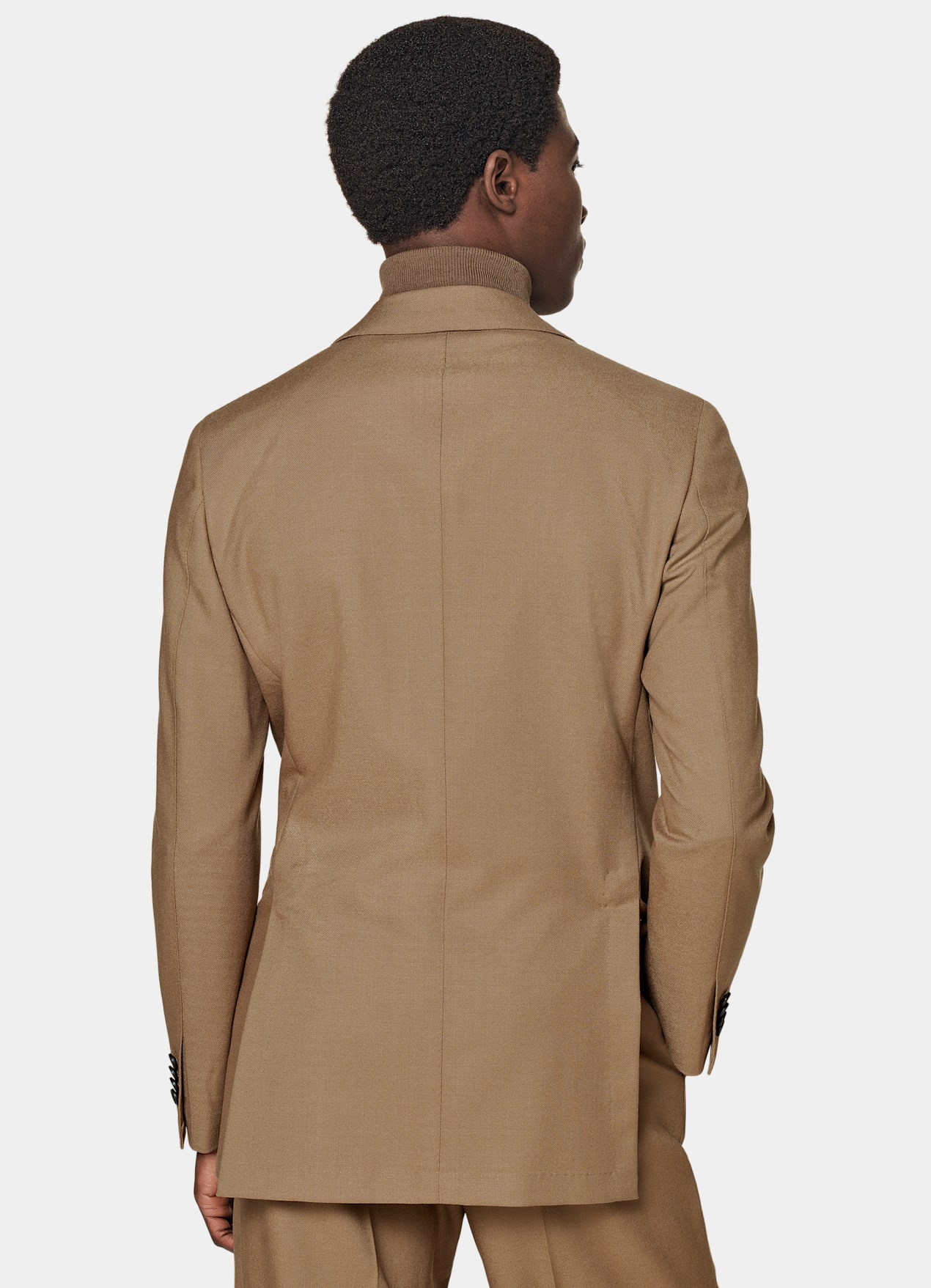 Costume Havana coupe Tailored marron moyen