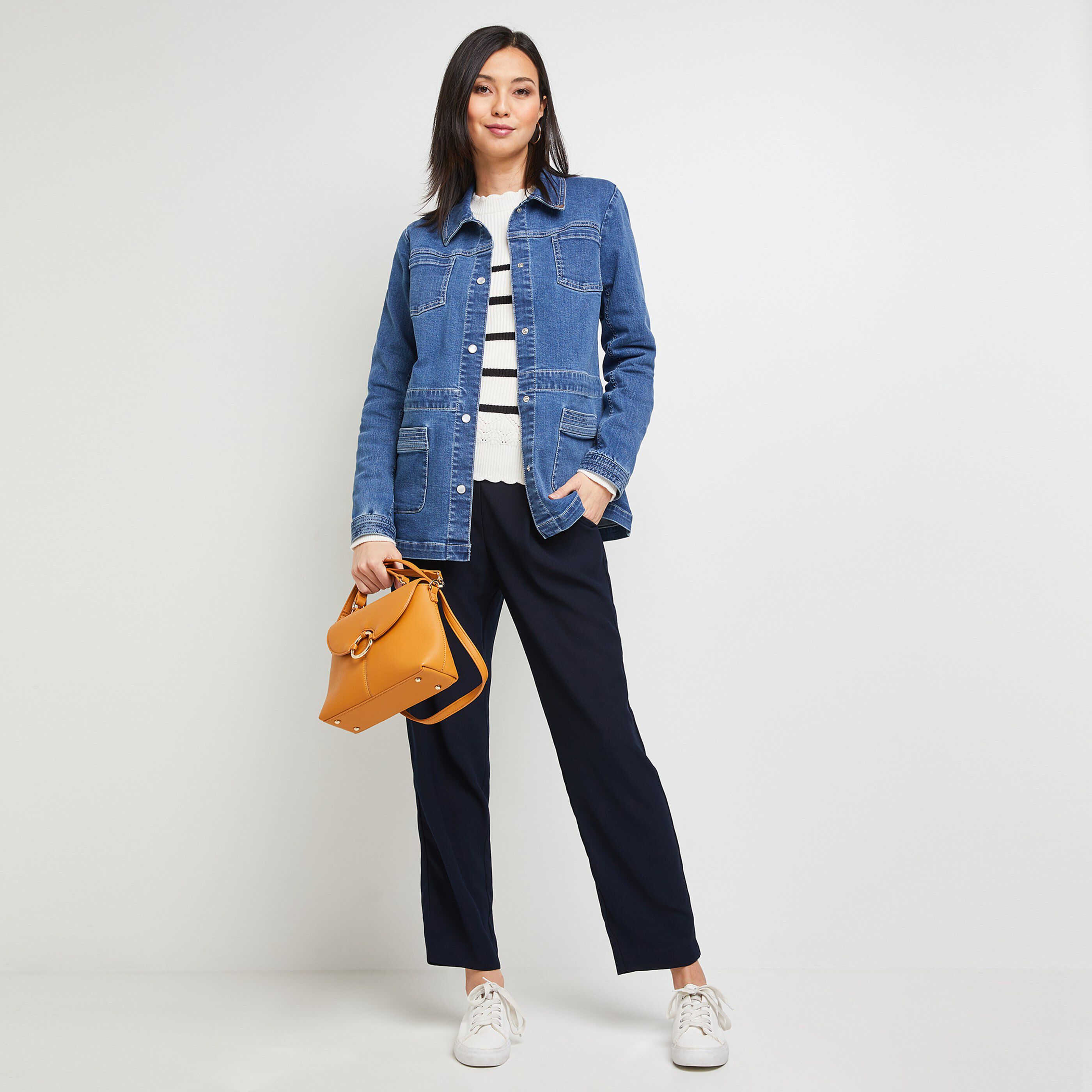 Veste saharienne en jean - STONE