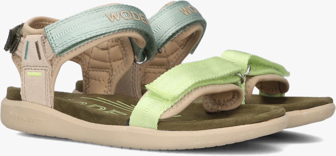WODEN groene woden sandalen cirkeline