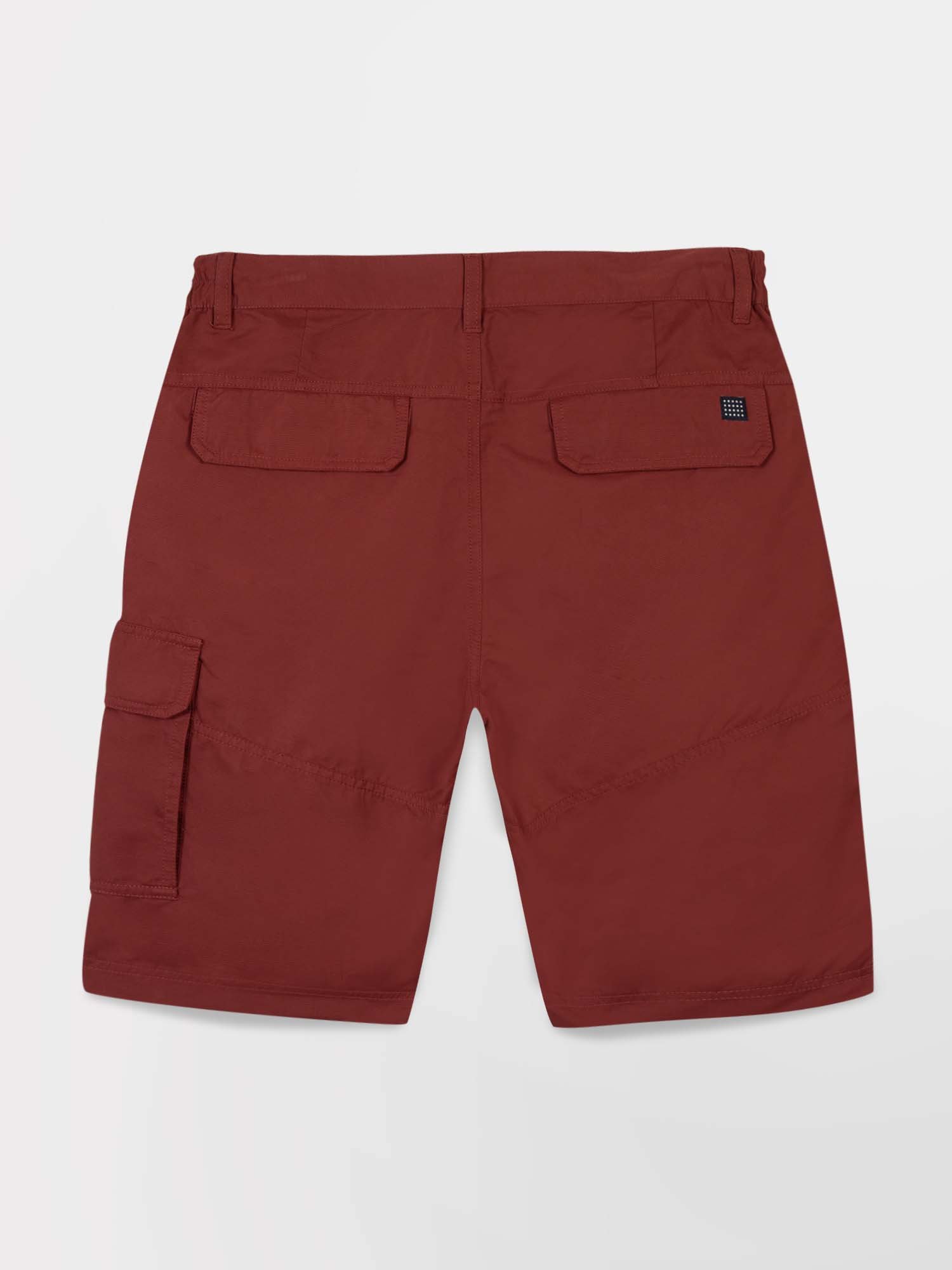 Bermuda Homme Ceinture Semi-Elastiquée Bordeaux