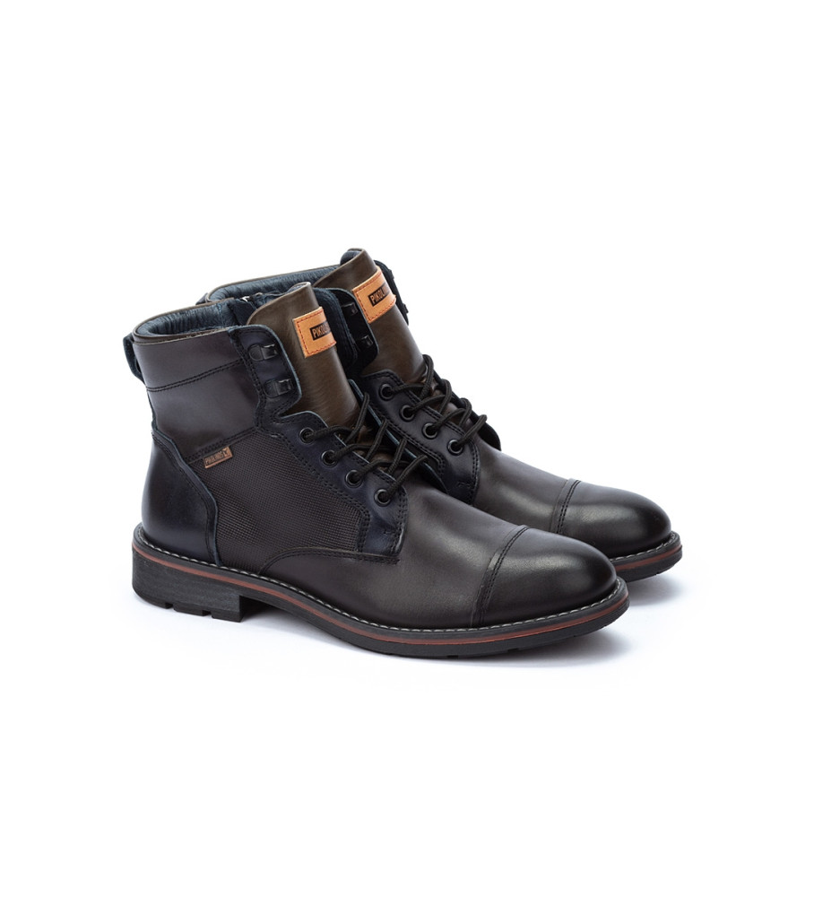 Botas de tornozelo Pikolinos York em couro preto
